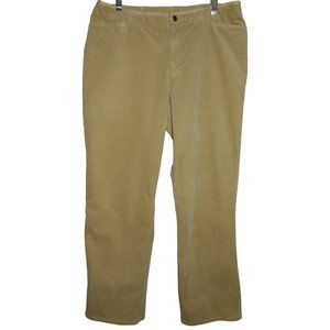 Crazy Horse Liz Claiborne 14 x 31" Tan Camel Brown Corduroy Pants straight cords